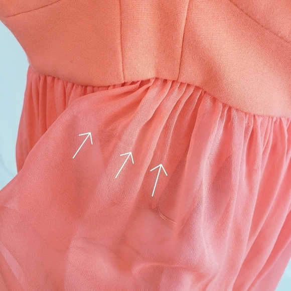 DVF Diane Von Furstenberg Asti Short Silk Chiffon Dress Coral - Picture 15 of 16